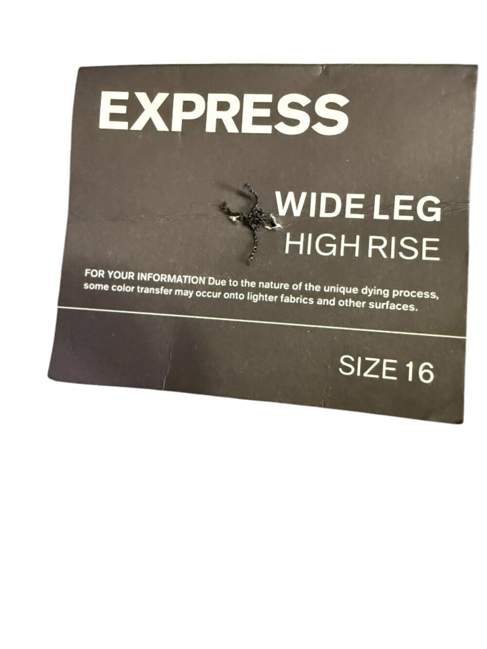 Express Wide Leg High Rise Jeans Size 16 Blue Denim 71% Cotton Blend NWT - Picture 5 of 7